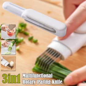 3 In 1 Multifunctional Rotary Paring Knife 360 Rotating Stainless Steel Peeler And Grater Kitchen Gadgets Multifunctional Paring Knife Stainless Steel