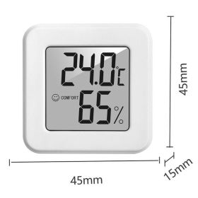 1Pc White Mini Electronic Temperature and Humidity Meter Car Thermometer with Smiling Face Display Refrigerator Thermometer