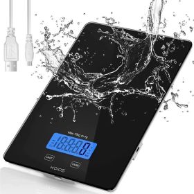 KOIOS Food Scale, 33lb/15Kg Digital Kitchen Scale for Food Ounces and Grams Cooking Baking, 1g/0.1oz Precise Graduation, Waterproof Tempered Glass, US