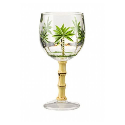 Palm Tree Plastic Wine Glasses Set of 4 (16oz), BPA Free Acrylic Wine Glass Set, Unbreakable Red Wine Glasses, White Wine Glasses Palm Tree Plastic Wine Glasses Set of 4 (16oz), BPA Free Acrylic Wine Glass Set, Unbreakable Red Wine Glasses, White Wine Glasses