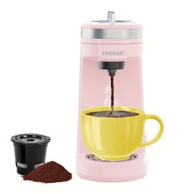 CHULUX Single Serve Coffee Maker,One Button Operation with Auto Shut-Off for Coffee and Tea with 5 to 12 Ounce