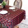 Muwago Christmas Snow Plaid Printed Tablecloth, Spill-Proof and Water Resistance Table Cloth for Christmas Dinner, Holiday and Family Gatherings, and