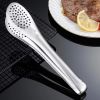 1PCS Kitchen utensils BBQ Food Clip kitchen Chief Tongs Stainless Steel Portable for Picnic Barbecue Cooking Articles