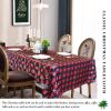 Muwago Christmas Snow Plaid Printed Tablecloth, Spill-Proof and Water Resistance Table Cloth for Christmas Dinner, Holiday and Family Gatherings, and