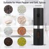Electric Salt And Pepper Grinder Set With Charging Base Automatic Salt Pepper Mill Refillable Adjustable Coarseness Salt Grinder