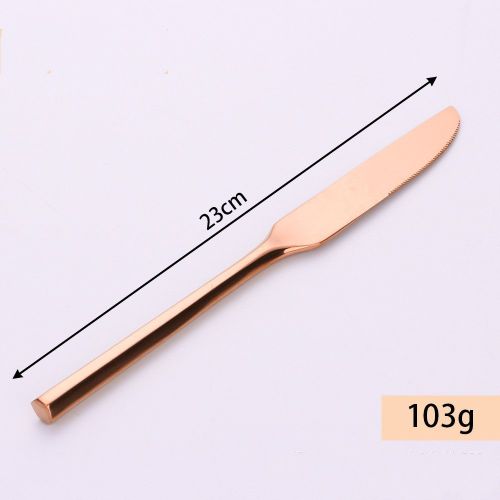 Stainless Steel Knife Fork And Spoon Set Hexagonal Forging