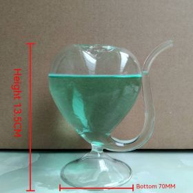 Heat-resistant Transparent Red Wine Juice Creative Curved Mouth Vampire Wine Glass (Option: 300ml Love Cup)