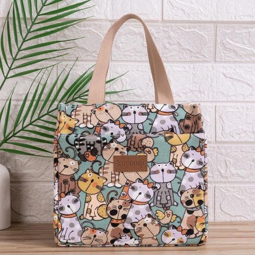 Lunch At Work Lunch Box Bag Aluminum Foil Thickening Handheld Canvas Insulation