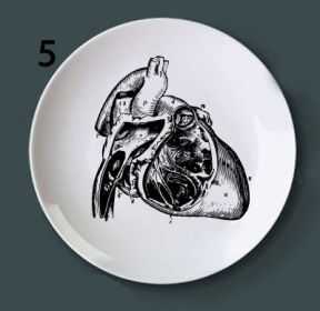 Human bone structure decoration plate (Option: 5style-6 inches)
