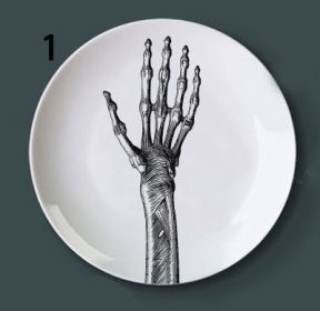 Human bone structure decoration plate (Option: 1style-6 inches)