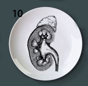 Human bone structure decoration plate (Option: 10style-6 inches)