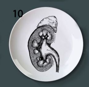 Human bone structure decoration plate (Option: 10style-6 inches)