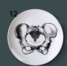 Human bone structure decoration plate (Option: 12style-7 inches)