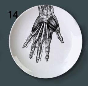 Human bone structure decoration plate (Option: 14style-7 inches)