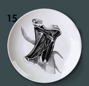 Human bone structure decoration plate (Option: 15style-7 inches)