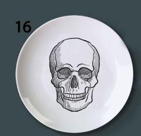 Human bone structure decoration plate (Option: 16style-6 inches)