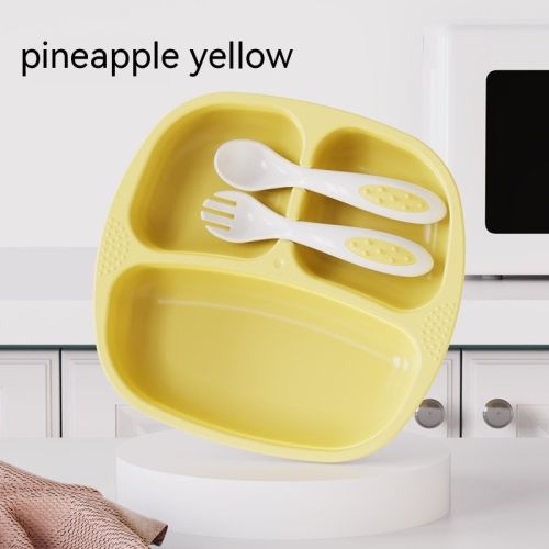 Baby Eating Special Solid Food Bowl Drop-resistant Three Grid Divided Plate