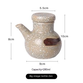 Creative Japanese Ceramic Seasoning Pot Household Vinegar Bottle (Option: Zen 280ml)