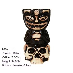 Hawaii Personality Ceramic Cup (Option: Skull Doll 450mL-Others)