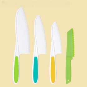 Wave Cutting Board Plastic Fruit Knife Set (Option: A)