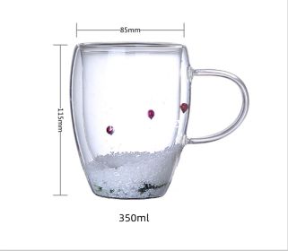 Household Borosilicate Double Layer Glass Cup (Option: 350ml)