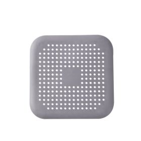 Sink Anti-blocking Silicone Floor Drain Filter Net (Option: Square Gray 15x15CM)