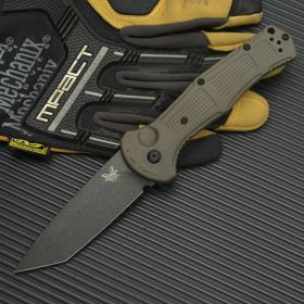 9070 Folding D2 Steel High Hardness A Folding Knife (Option: Green T Head Full Blade)