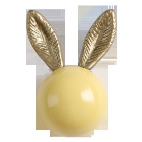 Cute Rabbit Handle Children's Room Closet Door Cupboard Drawer Modern Minimalist Ceramic Handle (Option: Dynamic Yellow)