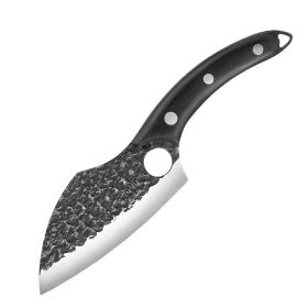 Forged High Carbon Steel Outdoor Bending Knife (Option: Black Colored Wood)