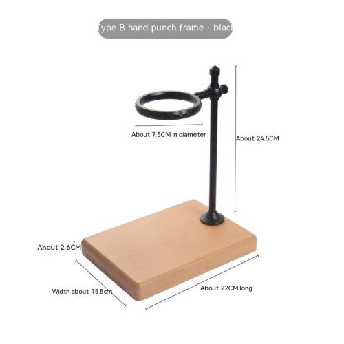 Coffee Filter Cup Bracket Solid Wood Base Aluminum Alloy Pour-over Mount