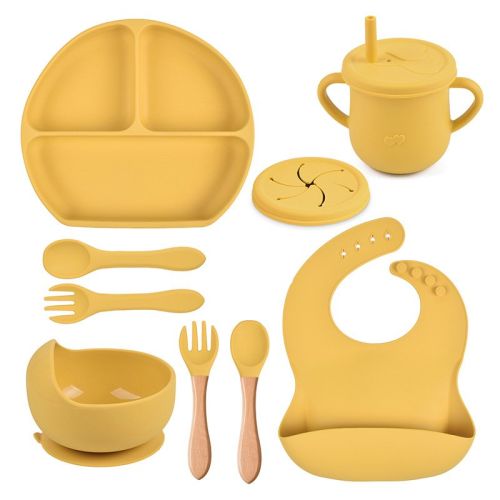 Silicone Solid Color Babies' Tableware Set Silicone Solid Color Babies' Tableware Set
