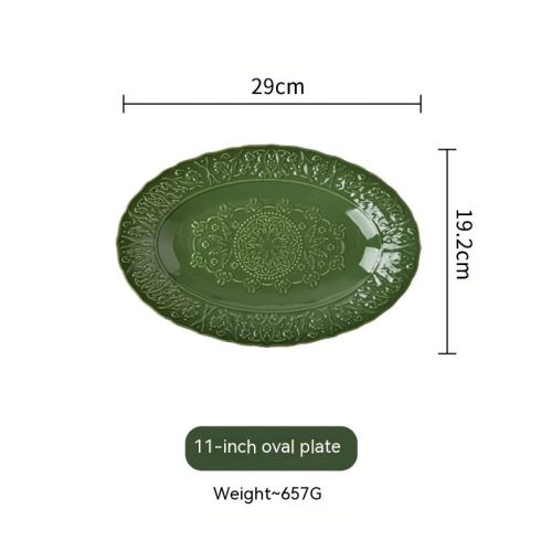 French Court Classical Retro Garden European Ceramic Dinner Plate