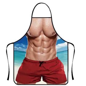 Funny Personality Creative Apron Cute Couple (Option: 2style-80 Ã— 60cm)