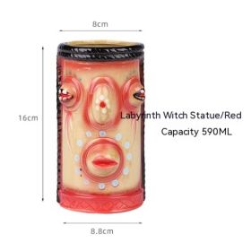 Hawaii Personality Ceramic Cup (Option: Red Lip Loving Witch Statue-Others)