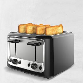 Home Automatic Multifunctional Toaster Four Slot Export (Option: Set-US)