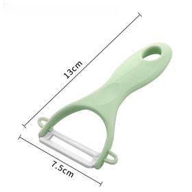 Wave Cutting Board Plastic Fruit Knife Set (Option: Green Plane)