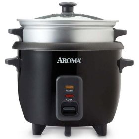 6-Cup Pot Style Rice Cooker (Color: Black)
