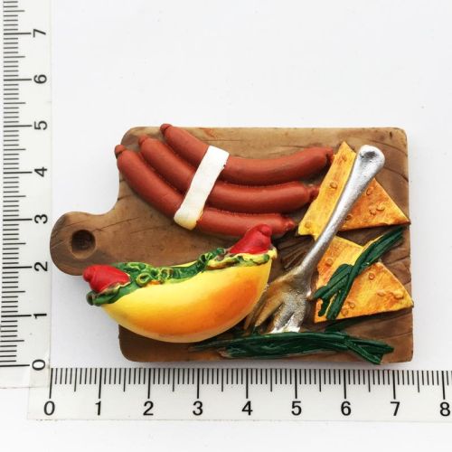 Food Tourism Commemorative Decorative Crafts Painted Magnetic Refridgerator Magnets