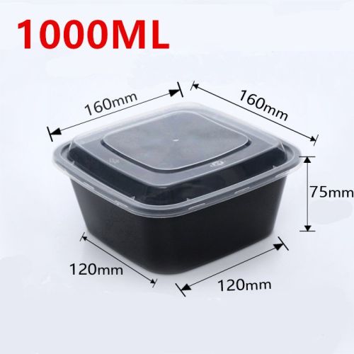 10pcs Disposable Plastic Food Containers Fruit Salad Bento