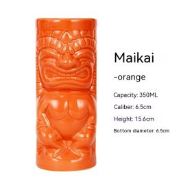 Hawaii Personality Ceramic Cup (Option: Makai Statue Orange-Others)