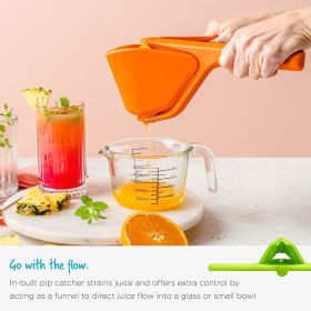 Manual Juicer Folding Lemon Juicer Easy to squeeze manual juicer Fruit Kitchen Gadgets (Color: Orange)