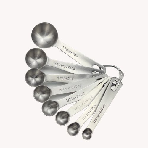 Measuring Spoons: U-Taste 18/8 Stainless Steel Measuring Spoons Set of 9 Piece: 1/16 tsp;  1/8 tsp;  1/4 tsp;  1/3 tsp;  1/2 tsp;  3/4 tsp;  1 tsp;  1