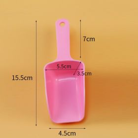 Plastic Ice Block Shovel Flour Food Candy Scoop Coffee Beans Bar Ice Scraper Corn Grain Spoon Kitchen Storage Buffet Gadgets (Color: Pink)