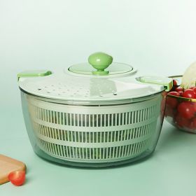Vegetable Fruit Dehydrator Salad Useful Multifunctional Household Quickly Dryer Basket Shake Plastic Kitchen Tool Spinner (Color: GREEN-A)