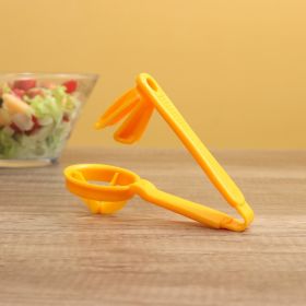 1pc Tomato Slicer Cutter Grape Tools Cherry Kitchen Pizza Fruit Splitter; Small Tomatoes Accessories Manual Cut Gadget (Color: yellow)