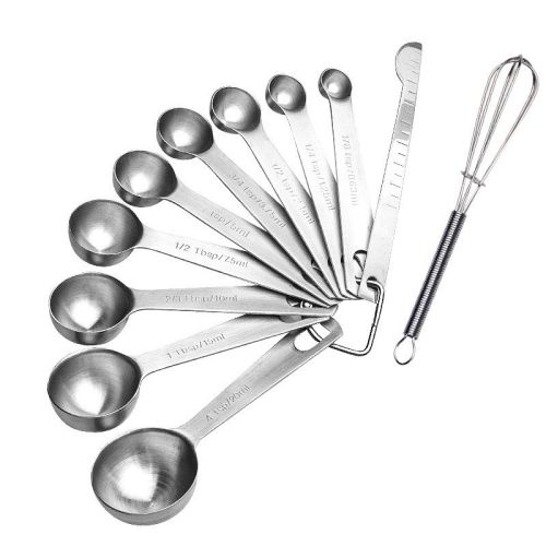 Measuring Spoons: U-Taste 18/8 Stainless Steel Measuring Spoons Set of 9 Piece: 1/16 tsp; 1/8 tsp; 1/4 tsp; 1/3 tsp; 1/2 tsp; 3/4 tsp; 1 tsp; 1 Measuring Spoons: U-Taste 18/8 Stainless Steel Measuring Spoons Set of 9 Piece: 1/16 tsp; 1/8 tsp; 1/4 tsp; 1/3 tsp; 1/2 tsp; 3/4 tsp; 1 tsp; 1