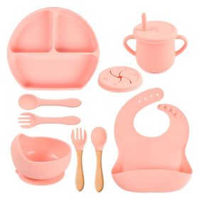 Silicone Solid Color Babies' Tableware Set (Option: Y12-A)