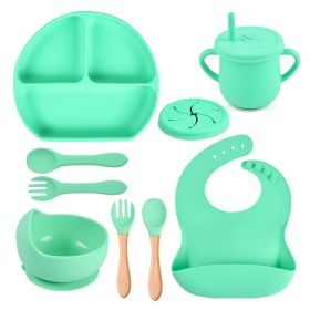 Silicone Solid Color Babies' Tableware Set (Option: Y13-A)