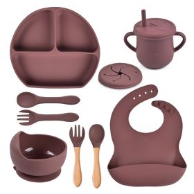 Silicone Solid Color Babies' Tableware Set (Option: Y16-A)