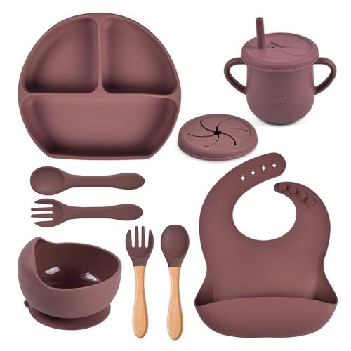 Silicone Solid Color Babies' Tableware Set Silicone Solid Color Babies' Tableware Set